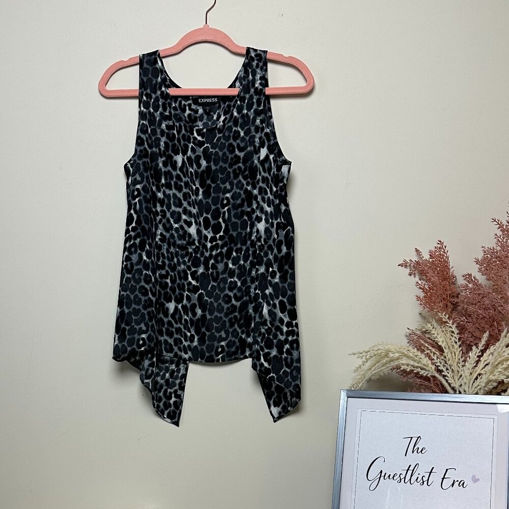 Express Leopard Print Sleeveless Top